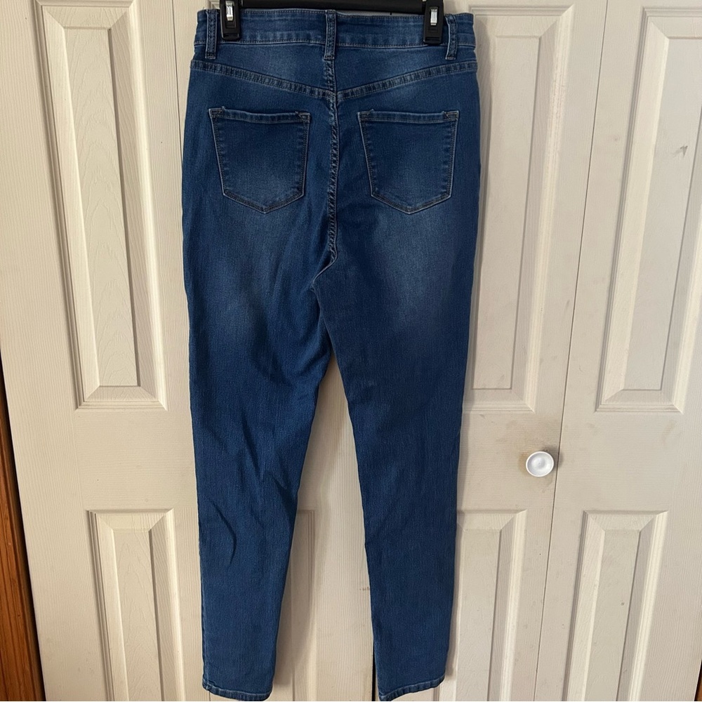 Fashion Nova Blue Skinny High-Waisted Jeans - Picture 3 of 5